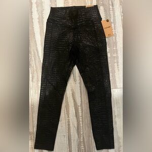 NWT Pink sport faux leather looking leggings